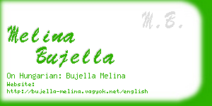 melina bujella business card